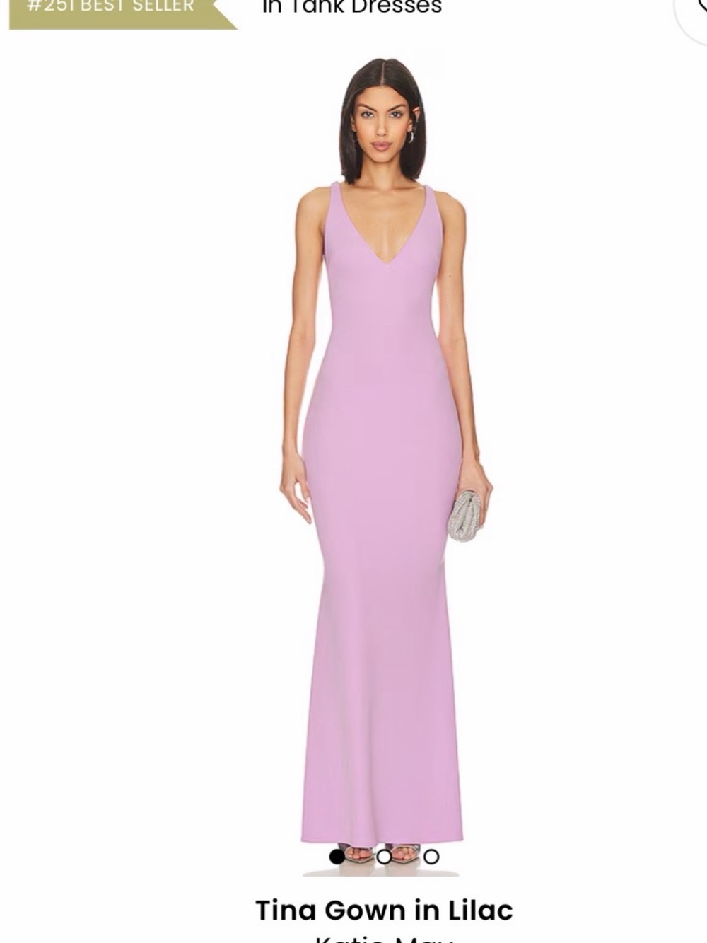 REVOLVE Lilac V-Neck Maxi Gown